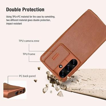 Maske i futrole za telefone: Maska Nillkin Qin Pro Leather za Samsung S936B Galaxy S25 Plus crna — 11