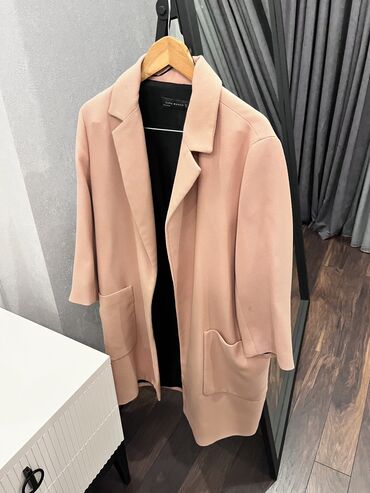 пальто женское: Пальто Zara, L (EU 40), цвет - Розовый