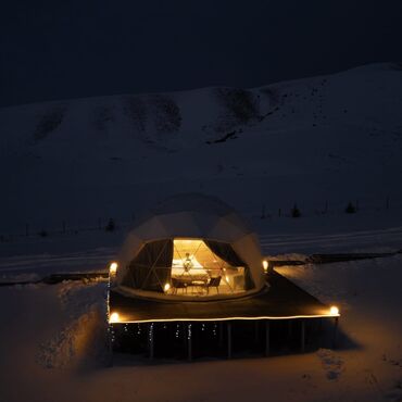 Аренда юрт: Купольные глемпинги в горах - Прозрачные геокупола на приподнятых — 14