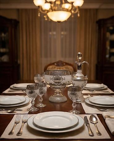 versace servis: Çay dəsti, rəng - Ağ, Şüşə, Versace, 6 nəfərlik, Türkiyə — 4