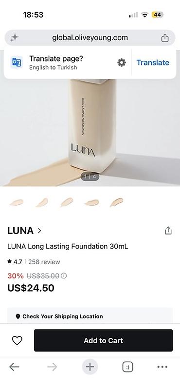 Tonal kremlər: LUNA Long Lasting Foundation – 30 mL Originaldir Koreyadan alinib — 2