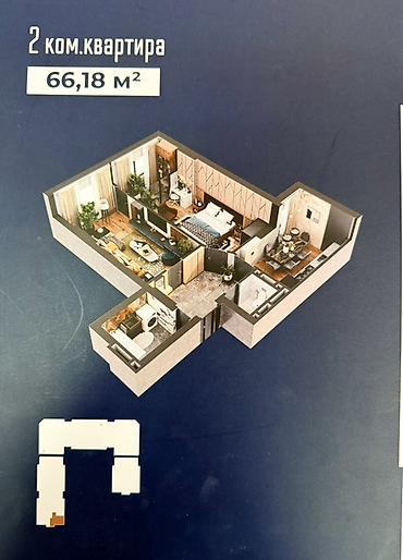 квартиры айни: 2 комнаты, 65 м², Политех Элитка, 6 этаж, ПСО (под самоотделку) — 4
