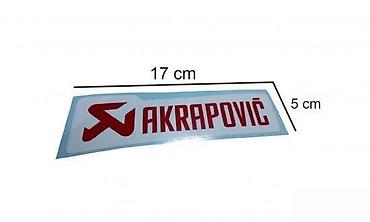 brava: AKRAPOVIC - nalepnica - 844 📌 Opis: Samolepljiva nalepnica izrađena — 1