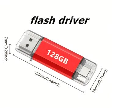 kalonka satılır: Flash kart 128 GB, USB type C, Yeni