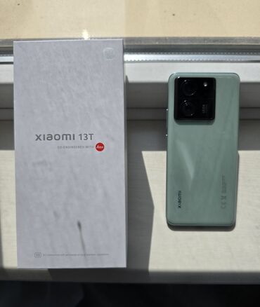 телефон на 1000сом: Xiaomi, 13T, Б/у, 256 ГБ, цвет - Зеленый, 2 SIM, eSIM
