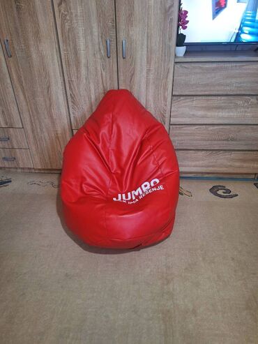 Foteljice: Nov crveni Lazy bag veliki od eko koža - imam dva ista Nov lazy bag — 2