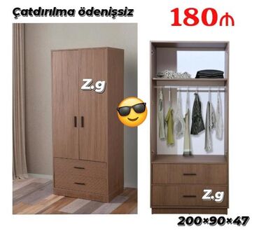 шкаф для стиральной машины в ванной: Yeni, Düz dolab, Qarderob, paltar dolabı