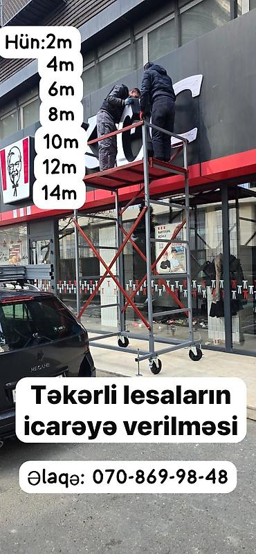 2 ci əl xalca: Təkərli lesa (mobil iş qülləsi) icarəsi - İstifadə sahələri: fasad və — 1