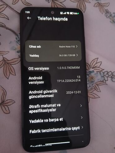 Perodua: Redmi Note 11S, 128 GB, rəng - Boz, İki sim kartlı