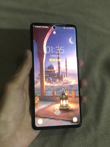 samsung j120: Samsung Galaxy A71, 128 GB, rəng - Göy, Sensor, Barmaq izi, Simsiz şarj