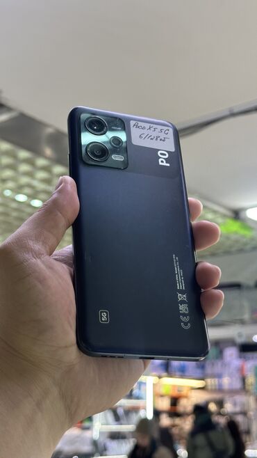 Redmi: Poco X5 5G, Б/у, 128 ГБ, цвет - Черный, 2 SIM