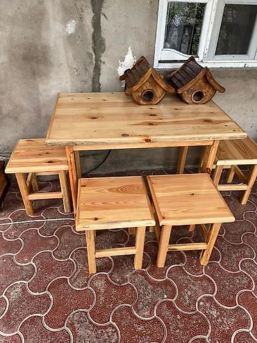 bag stol stullari: Balkon üçün, Yeni, Dördbucaq masa, 4 stul — 2