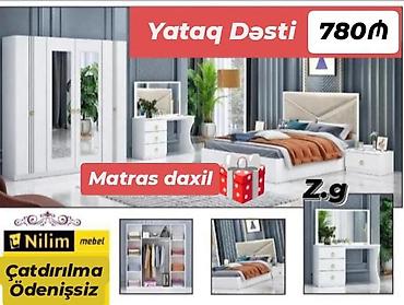 yataq dəst: Yataq Dəsti – 780 ₼ “Matras daxil” Komplektin tərkibi: - Geniş 4 — 1
