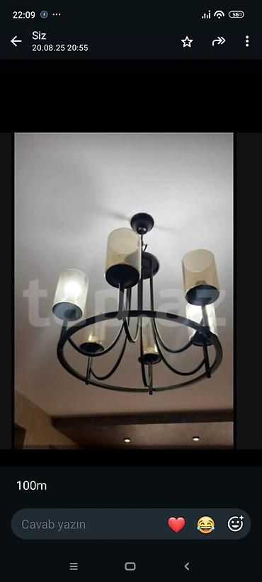 Ev üçün dekor: Çılçıraq, 5 lampa, Metal — 1