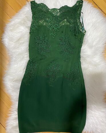 svecane haljine za starije dame: XS (EU 34), color - Green, Other style, Other sleeves