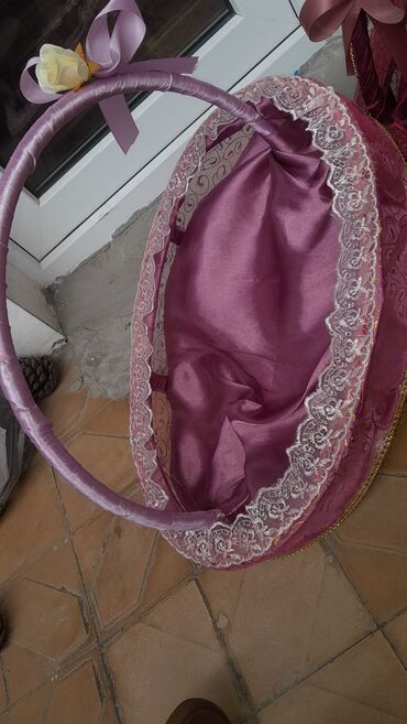 Hədiyyə bağlamaları: Hədiyyə səbəti, rəng - Çəhrayı, Pulsuz çatdırılma — 2