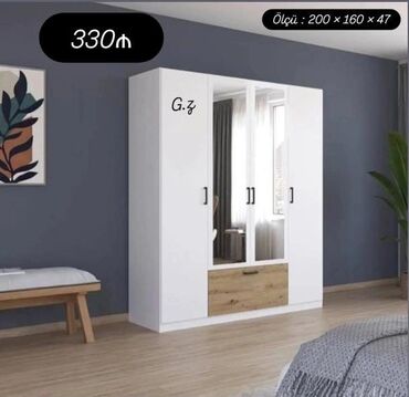 tek dolablar: Açılan, 4 qapılı Düz dolab, Şifonyer