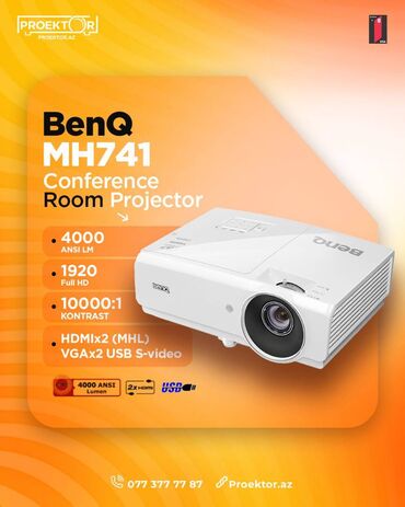 купить проэктор: Yeni Portativ Proyektor BenQ, Ödənişli çatdırılma