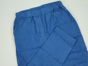spodnie damskie jeans plus size: Material trousers for women, size 2XL