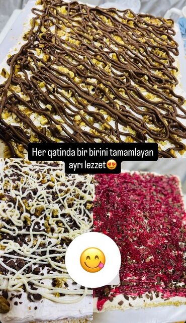 Tortlar: Ev şirniyyatları və tortlar - Tortlar: Kremli, qat-qat biskvitli — 1