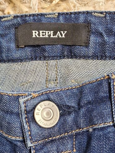 Farmerke: Original REPLAY farmerke – tamno plavi denim sa prijatnim izbledelim — 12