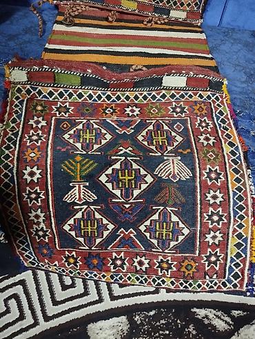 turkiye_tekstil instagram: Məhsul: İki bölməli əldə tikilmə kilim/“xurcun” (çanta tipli — 4