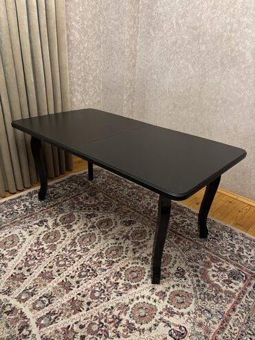 iki nəfərlik yazı masası: Qonaq masası, İşlənmiş, Açılan, Dördbucaq masa