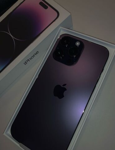 поко м5 с: IPhone 14 Pro Max, Б/у, 256 ГБ, Deep Purple, Защитное стекло, Чехол, 87 %