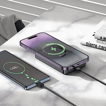 power case: Внешний аккумулятор Hoco с магнитной беспроводной зарядкой (MagSafe) — 7