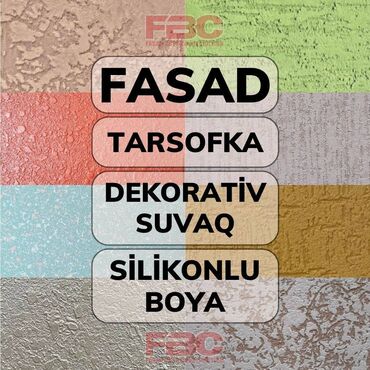 suvaq qiymeti: Fasad, tarsofka, silikonlu boya, dekorativ suvaq.  Bağ evin fasadında