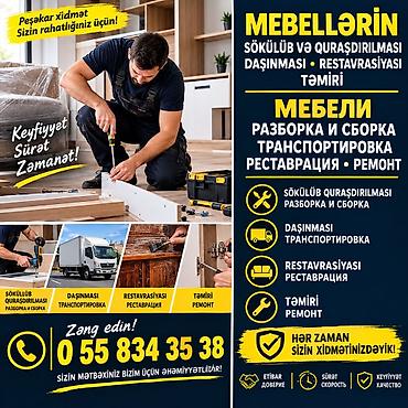 Mebel xidmətləri – peşəkar və sürətli Təklif edilən işlər: -
