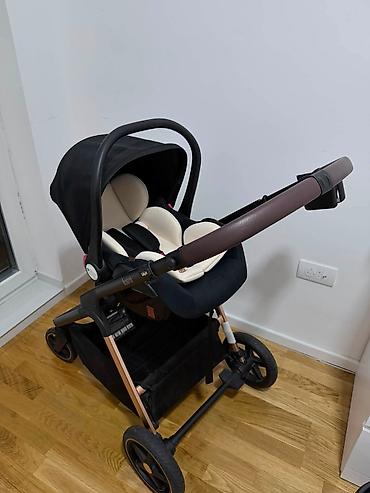 sve po 100: Kolica za bebe – 2 u 1 (ram + korpa za novorođenče) - Elegantna crna — 7