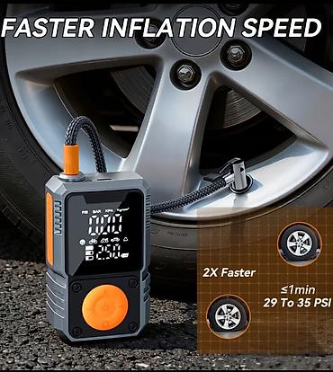 kompressor w202: Ağıllı portativ Nasos - hava kompressoru – təkər və top şişirdici - — 3