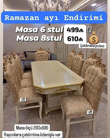 Masa ve oturacaq rəng seçimi var