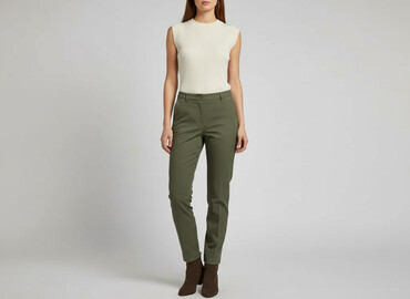 zalando chinosy damskie: Atmosphere, Material trousers for women, size L