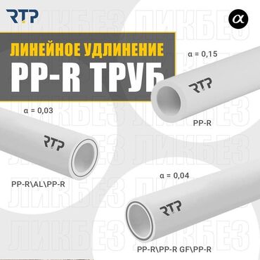 полиетиленовые трубы: Суу түтүгү Материалы: Полипропилен (ПП)