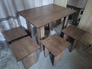 silver kitchen: Кухонный стол и стул, Новый, Самовывоз, Платная доставка, цвет - Коричневый — 6