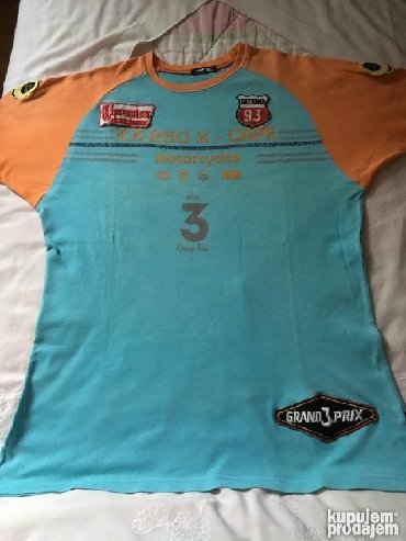 Majice: Interesantna sportska plava majca sa narandžastim rukavima, kvalitetan na lalafo.rs — 2 Majice: Interesantna sportska plava majca sa narandžastim rukavima, kvalitetan — 2