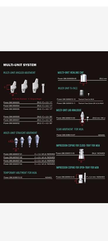 Digər tibbi məhsullar: Qiymətə abatmentdə daxildir. Powerbone Dental Implant – SLA Active — 10