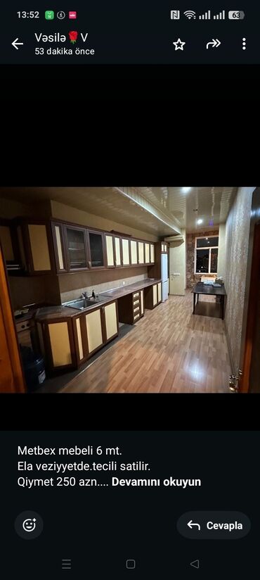 Uşaq masaları: Metbex mebeli 6 mt. Ela veziyyetde.tecili satilir. Qiymet 250 azn