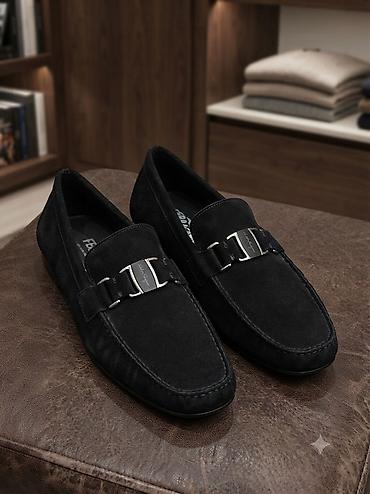 zamşa çəkmələr: Kişi loaferləri – premium material və klassik dizayn - Model: Kişi — 1