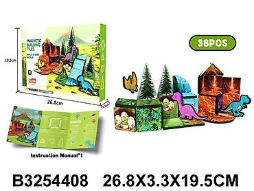 de facto haljine: Magnetne građevinske pločice – Build-a-Dino World, 38 delova - — 1