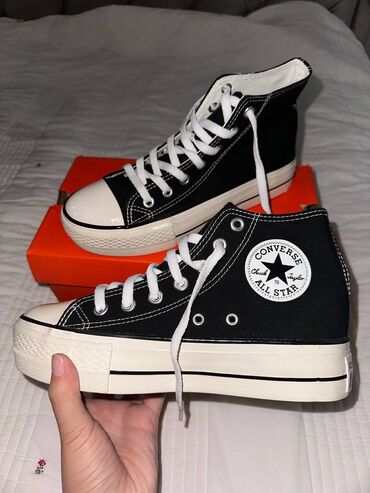 черные форсы: Женские кроссовки CONVERSE - на высокой подошве С 35 по 38