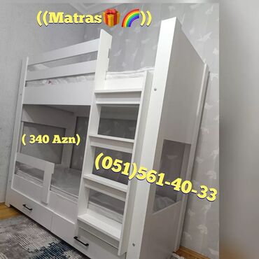 Uşaq və gənc otağı üçün dəstlər: Oğlan və qız üçün, Təknəfərlik çarpayı, Yazı masası — 13