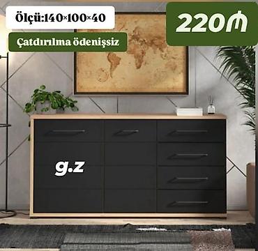 mebel dekor: Mebel: Çekmece komodu - Ölçü: 140×100×40 sm - Rəng/üslub: Təbii ağac — 1