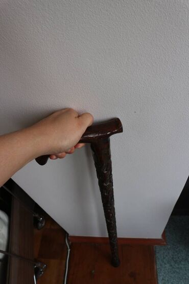 Ходунки, костыли, трости, роллаторы: Трость для опоры (палочка) резная, натуральное дерево крепкая — 2