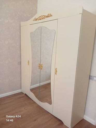 шкаф железный офисный: İşlənmiş, Açılan, 4 qapılı Düz dolab, Dolab-asılqan