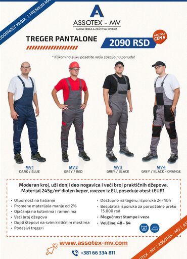 teget odelo: Treger pantalone Učinite Vaš posao prijatnijim i lepšim!  ☎ Veličine