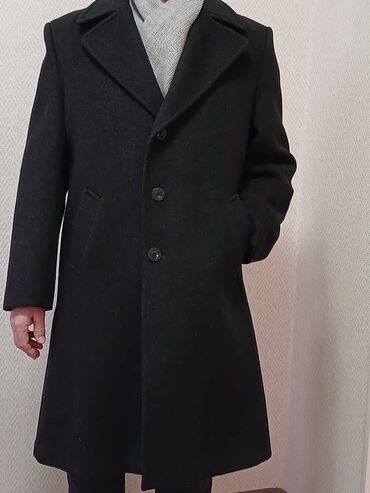 пальто на заказ: Пальто зимнее драп мужское размер 50, рост 3, цвет темно-серый
