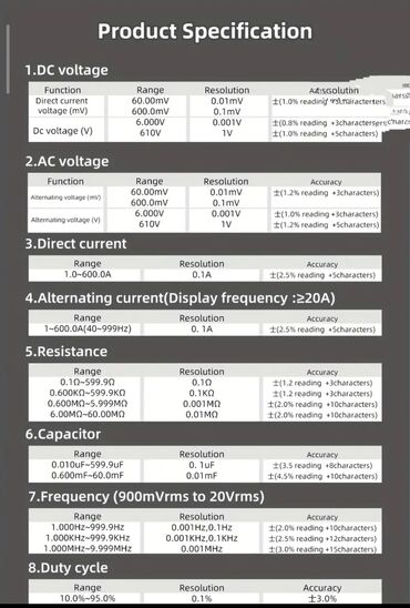 Multimetri: Pametni klešta-multi­metar sa dvostrukim ekranom - Automatsko — 9